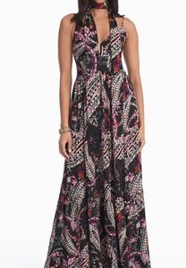White house black market paisley print dress NWT
